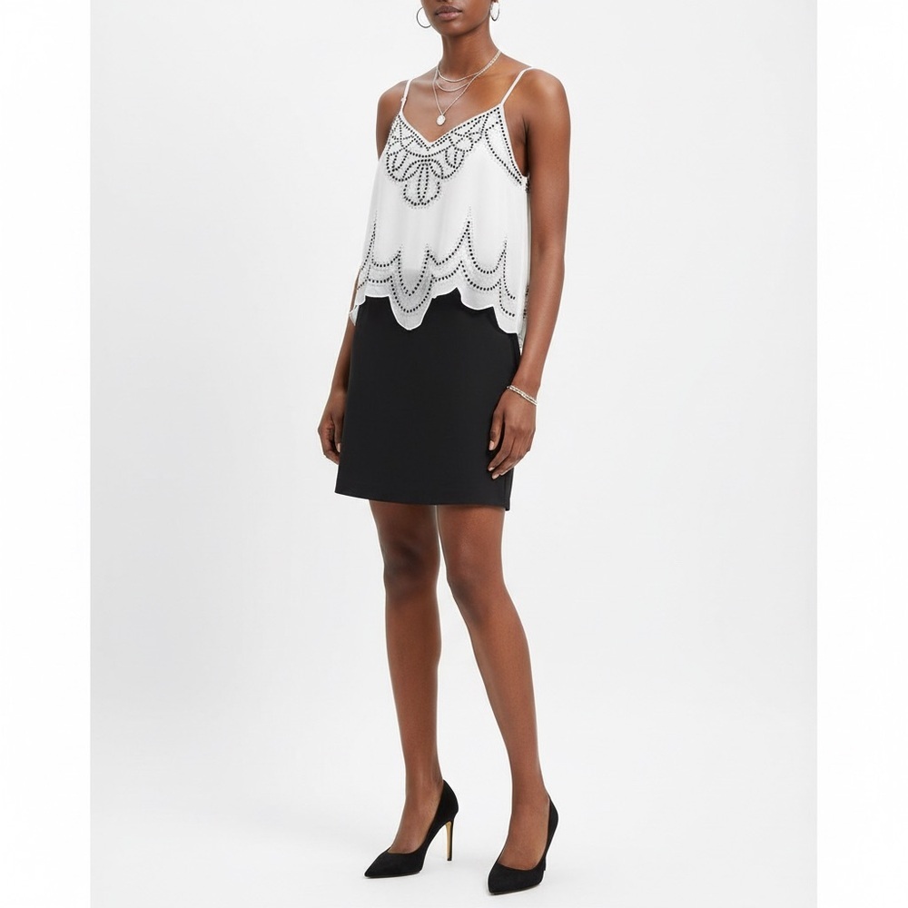 Ruby Rox Black and White Embellished Dress - Picture 2 of 10